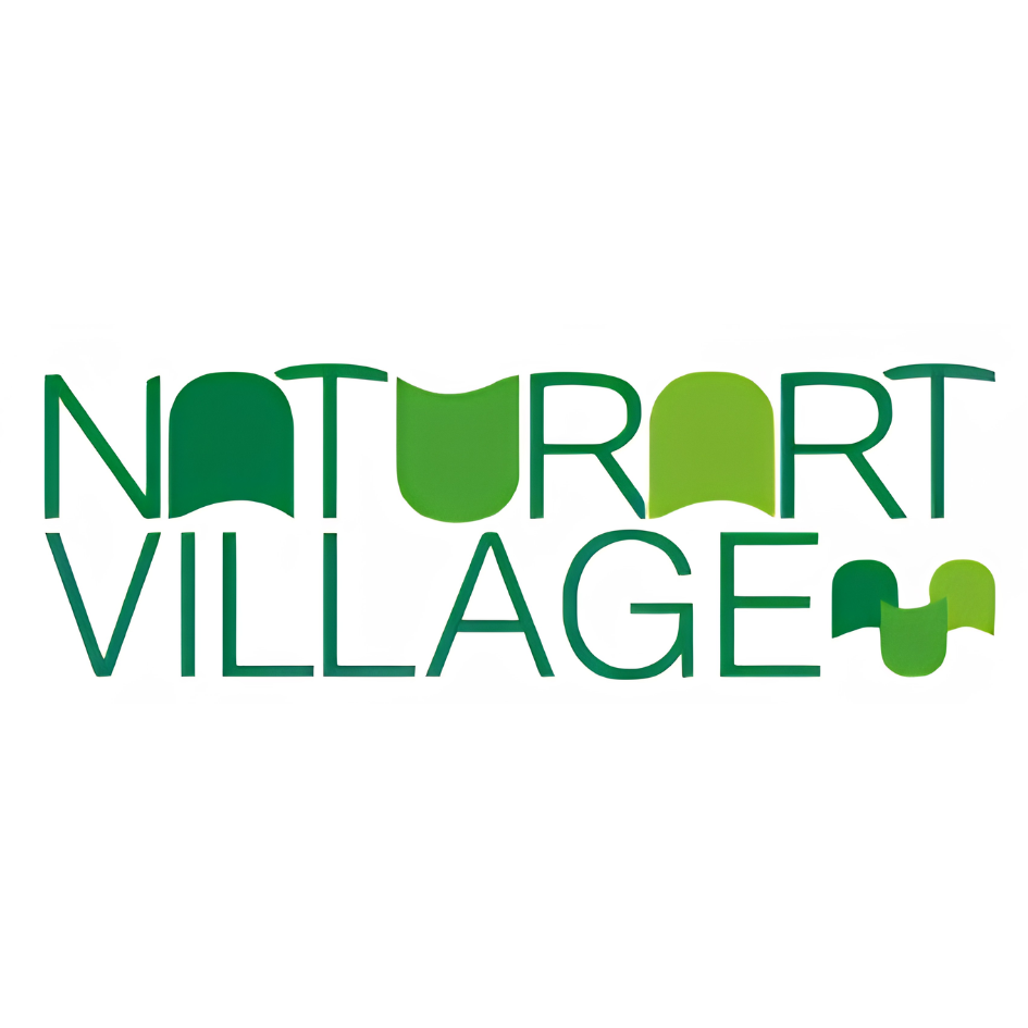 Logo del NatureArt Village, scritto con font vede e personalizzato