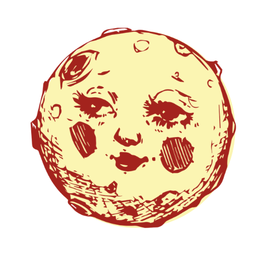 Logo Fata Madrina, Luna con faccia sorridente