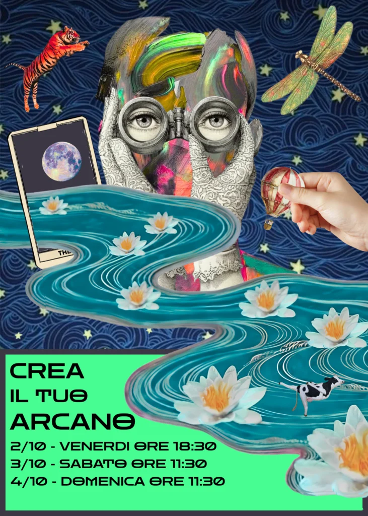 Crea il tuo Arcano, locandina con palinsesto del workshop